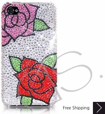 Peony Swarovski Crystal Phone Case 