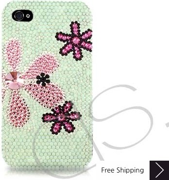 Fiori Swarovski Crystal Phone Case - Green