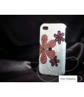 Fiori Swarovski Crystal Phone Case - White 