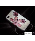 Fiori Swarovski Crystal Phone Case - White 