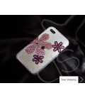 Fiori Swarovski Crystal Phone Case - White 