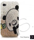 Panda Bling Swarovski Crystal iPhone 16 Case iPhone 16 Pro and iPhone 16 Pro MAX Case 