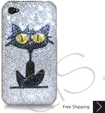 Catty Swarovski Crystal Phone Case 