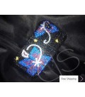 Symmetry Swarovski Crystal Phone Case - Black Blue 