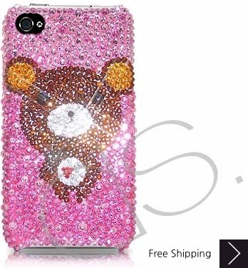 Bear Bling Swarovski Crystal iPhone 15 Case iPhone 15 Pro and iPhone 15 Pro MAX Case 