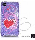 Swirling Heart Swarovski Crystal Phone Case 