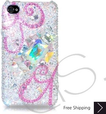 Spiral Bling Swarovski Crystal iPhone 15 Case iPhone 15 Pro and iPhone 15 Pro MAX Case 