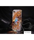 Cubical Wings Swarovski Crystal Phone Case - Gold 