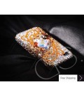 Cubical Wings Swarovski Crystal Phone Case - Gold 