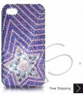 Multi Stars Bling Swarovski Crystal iPhone 16 Case iPhone 16 Pro and iPhone 16 Pro MAX Case - Purple 