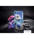 Horse 3D Swarovski Crystal Phone Case - Blue 