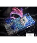 Horse 3D Swarovski Crystal Phone Case - Blue 