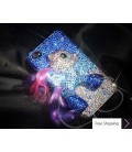Horse 3D Swarovski Crystal Phone Case - Blue 