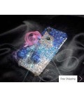 Horse 3D Swarovski Crystal Phone Case - Blue 