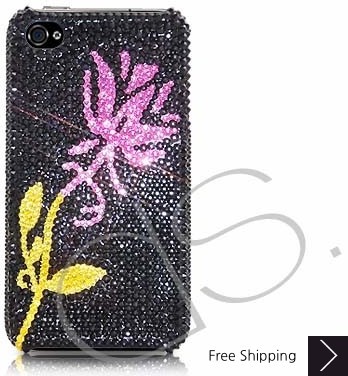 Floral Swarovski Crystal Phone Case 