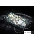 Flying Skull Swarovski Crystal Phone Case - Silver 