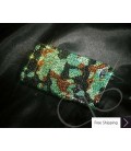 Camouflage Swarovski Crystal Phone Case - Green 