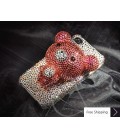 Bear 3D Crystallized Swarovski iPhone 4 Case - Pink