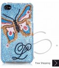 Butterfly Personalized Bling Swarovski Crystal iPhone 14 Case iPhone 14 Pro and iPhone 14 Pro MAX Case 