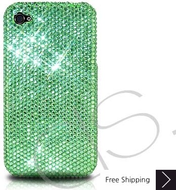 Classic Bling Swarovski Crystal iPhone 15 Case iPhone 15 Pro and iPhone 15 Pro MAX Case - Green 