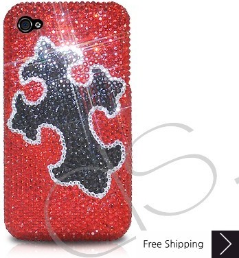 Black Cross Crystallized Swarovski Phone Case