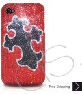 Black Cross Bling Swarovski Crystal iPhone 16 Case iPhone 16 Pro and iPhone 16 Pro MAX Case