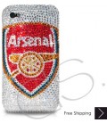 Arsenal Bling Swarovski Crystal iPhone 16 Case iPhone 16 Pro and iPhone 16 Pro MAX Case