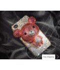 Bear 3D Crystallized Swarovski iPhone 4 Case - Pink