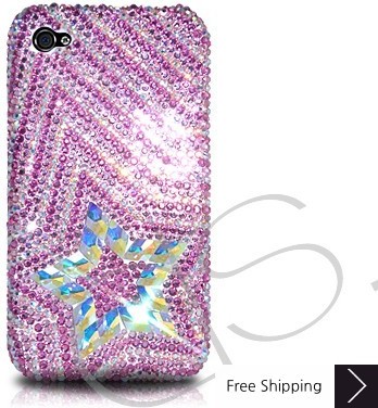 Multi Stars Crystallized Swarovski Phone Case - Pink