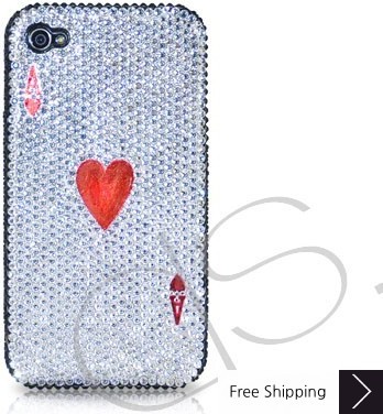 Poker Heart Ace Crystallized Swarovski iPhone 4 Case