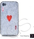 Poker Heart Ace Crystallized Swarovski iPhone 4 Case