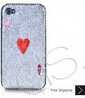 Poker Heart Ace Crystallized Swarovski iPhone 4 Case