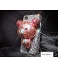 Bear 3D Crystallized Swarovski iPhone 4 Case - Pink