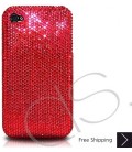 Classic Bling Swarovski Crystal iPhone 14 Case iPhone 14 Pro and iPhone 14 Pro MAX Case - Red