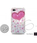 Fancy Love Bling Swarovski Crystal iPhone 16 Case iPhone 16 Pro and iPhone 16 Pro MAX Case - Pink