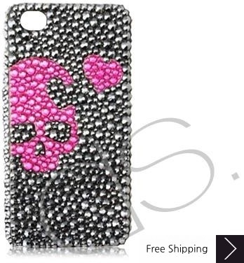 Skull Heart Bling Swarovski Crystal Phone Cases