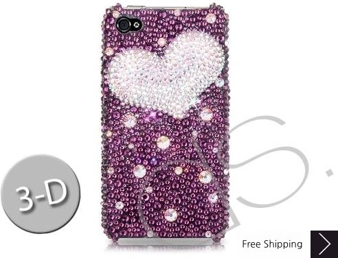 Fancy Love Bling Swarovski Crystal Phone Cases - Purple