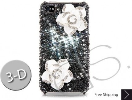 Elegant Floral Bling Swarovski Crystal iPhone 16 Case iPhone 16 Pro and iPhone 16 Pro MAX Case
