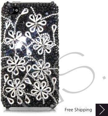 Dark Snowflake Bling Swarovski Crystal Phone Cases