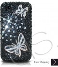 Butterfly Bling Swarovski Crystal Phone Case - Black