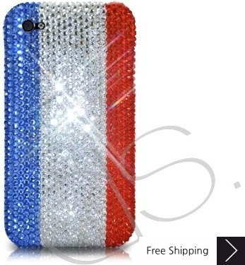 National Series Bling Swarovski Crystal Phone Case - France