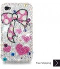 Ribbon Bling Swarovski Crystal iPhone 16 Case iPhone 16 Pro and iPhone 16 Pro MAX Case - Red