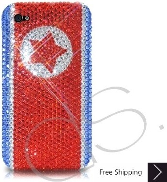 National Series Bling Swarovski Crystal Phone Case - Korea DPR