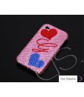 Fall in love Personalized Bling Swarovski Crystal Phone Cases - Pink