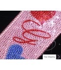 Fall in love Personalized Bling Swarovski Crystal Phone Cases - Pink