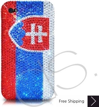 National Series Bling Swarovski Crystal Phone Case - Slovakia