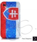 National Series Bling Swarovski Crystal iPhone 16 Case iPhone 16 Pro and iPhone 16 Pro MAX Case - Slovakia