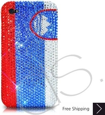 National Series Bling Swarovski Crystal Phone Case - Slovenia