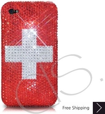 National Series Bling Swarovski Crystal Phone Case - Switzerland