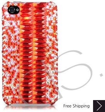 Ladder Bling Swarovski Crystal Phone Cases - Red 